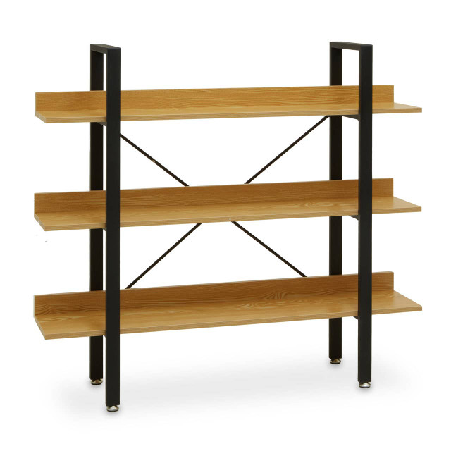 premier housewares Laxton 3 Tier Light Oak Effect Shelving Unit