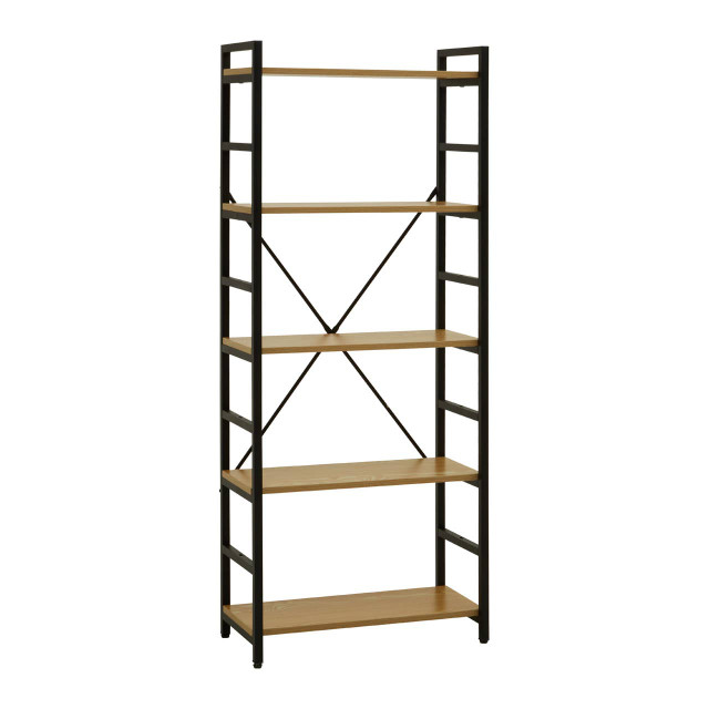 Premier Housewares Laxton 5 Tier Light Oak Effect Shelf Unit