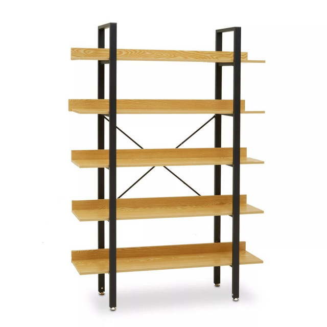 Premier Housewares Laxton 5 Tier Light Oak Effect Shelving Unit
