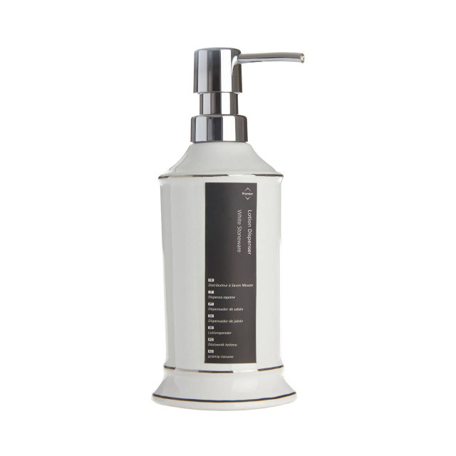 Premier Housewares Le Bain White Ceramic Lotion Dispenser