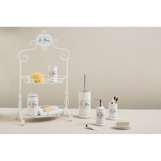 Premier Housewares Le Bain White Ceramic Toothbrush Holder