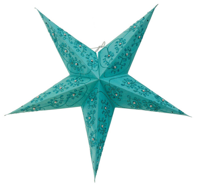 Premier Housewares Leela 5 Point Turquoise Paper Star