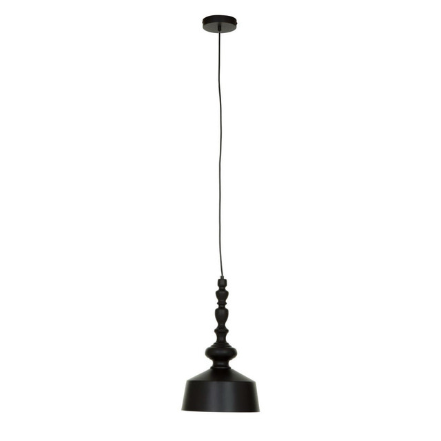 premier housewares Leni Black Matte Iron Pendant Light