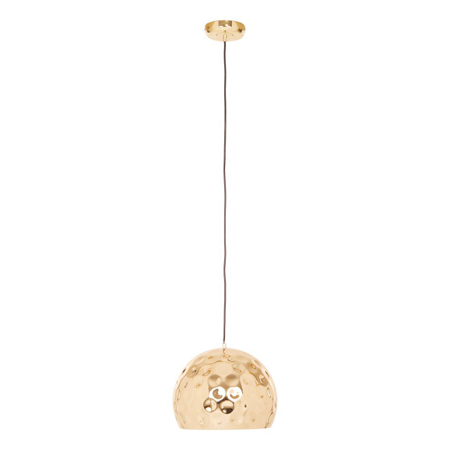 Premier Housewares Leni Gold Finish Dome Pendant Light