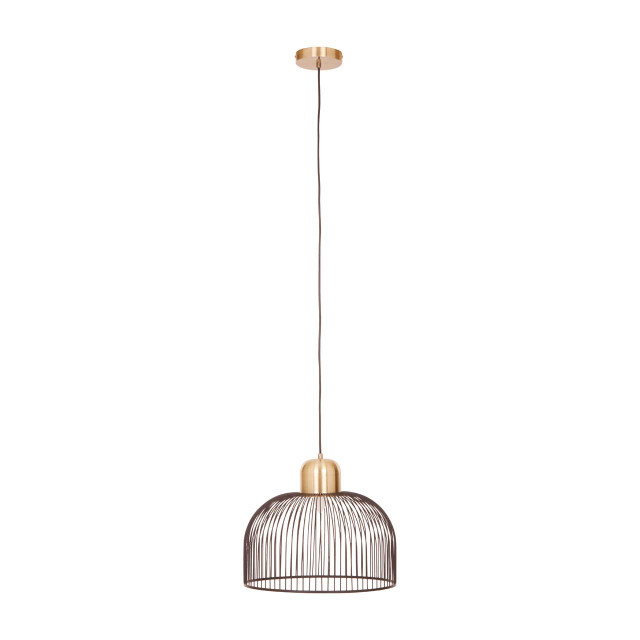 premier housewares Lenno Black And Antique Brass Pendant Light