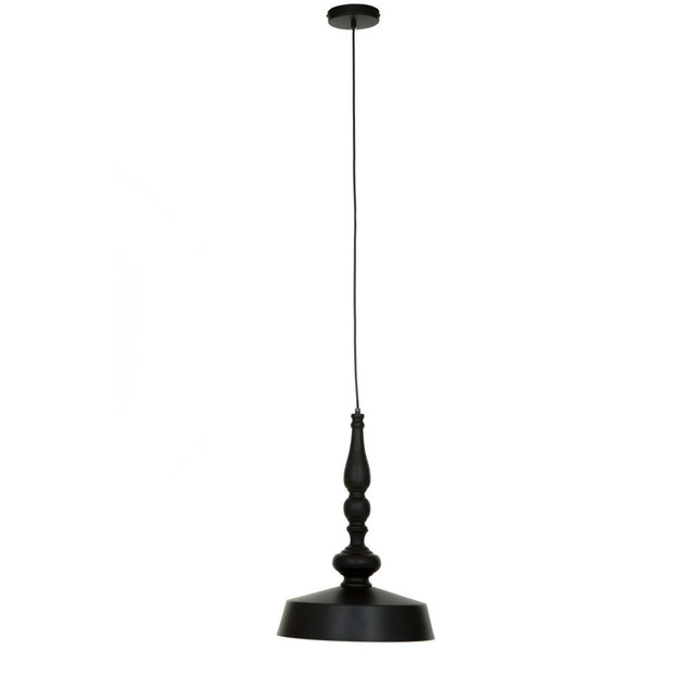 Premier Housewares Lenno Small Leni Black And Gold Pendant Light