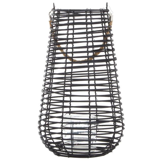 premier housewares Lentigo Large Black Rattan Lantern