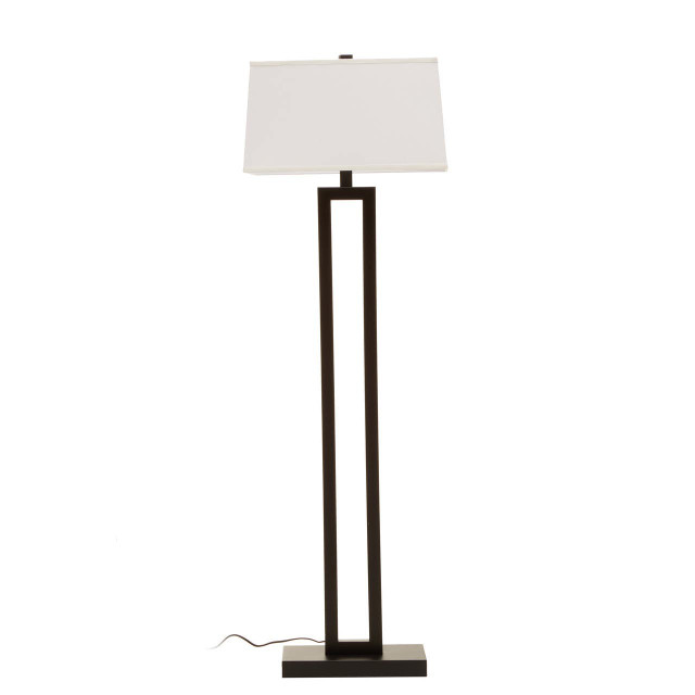 Premier Housewares Leora Black And White Floor Lamp