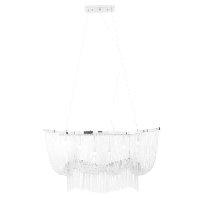 Premier Housewares Lerici 6 Light Chrome Pendant Light