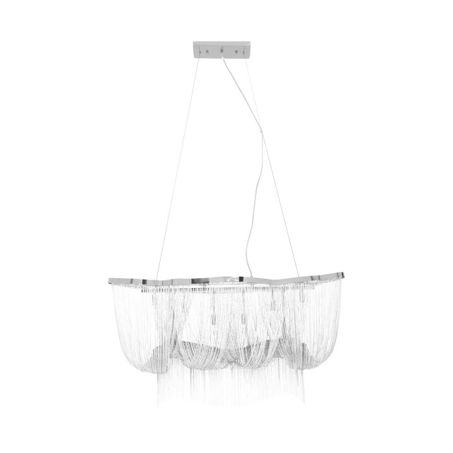 premier housewares Lerici 6 Light Chrome Pendant Light