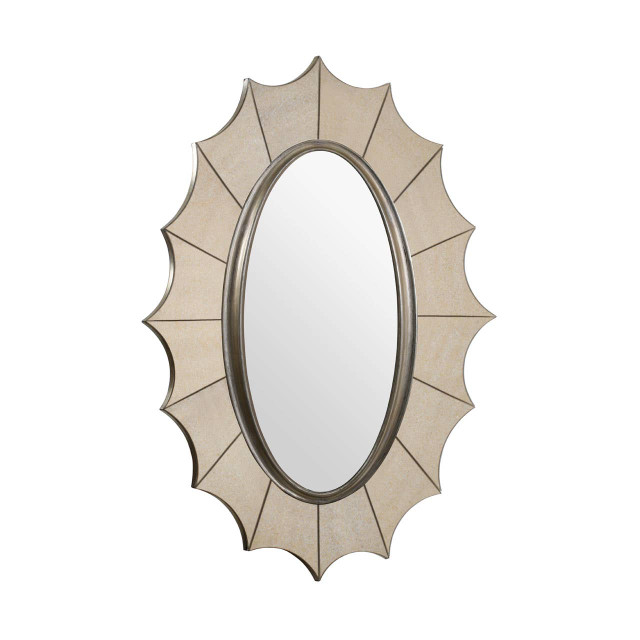 Premier Housewares Lexina Gold Finish Frame Wall Mirror