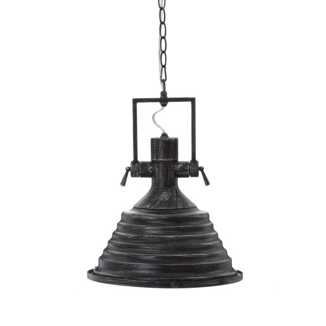 Premier Housewares Lexington Black And Silver Pendant Light