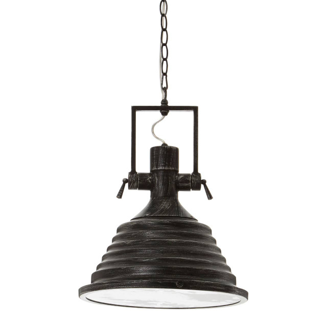 Premier Housewares Lexington Black And Silver Pendant Light