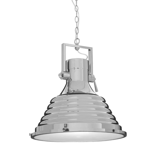 Premier Housewares Lexington Large Nickel Pendant Light