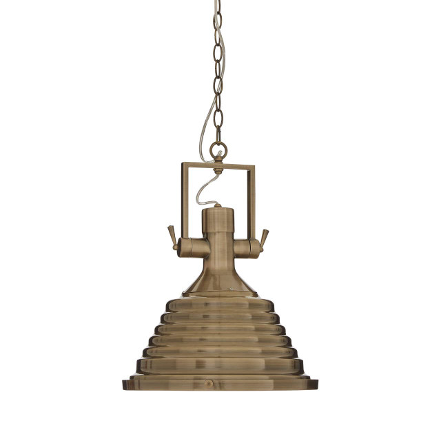 premier housewares Lexington Medium Antique Brass Pendant Light