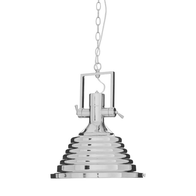 premier housewares Lexington Medium Chrome Pendant Light