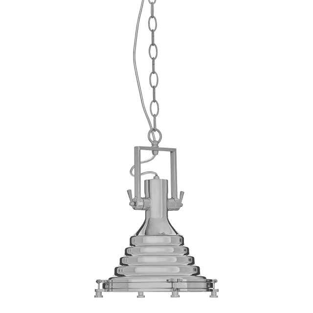 Premier Housewares Lexington Small Chrome Pendant Light