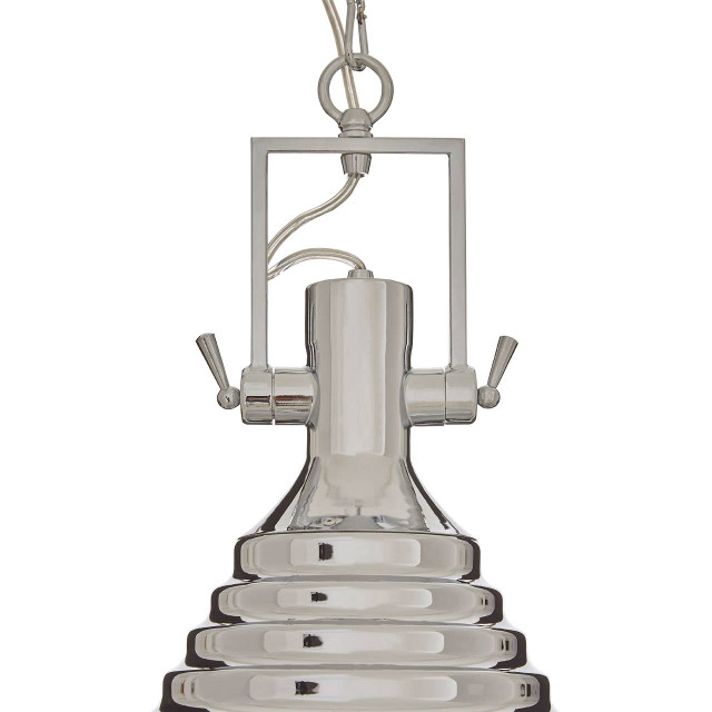 Premier Housewares Lexington Small Chrome Pendant Light