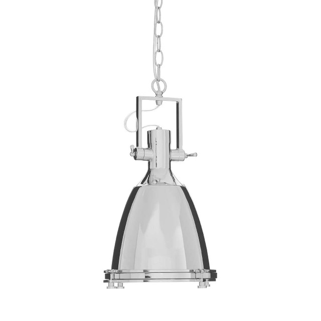 premier housewares Lexington Small Chrome Plain Pendant Light