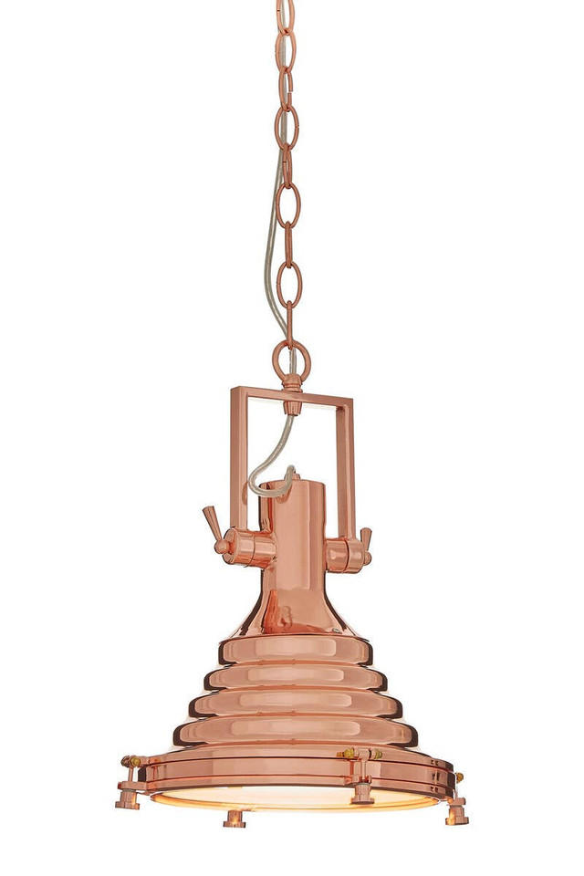 Premier Housewares Lexington Small Copper Pendant Light