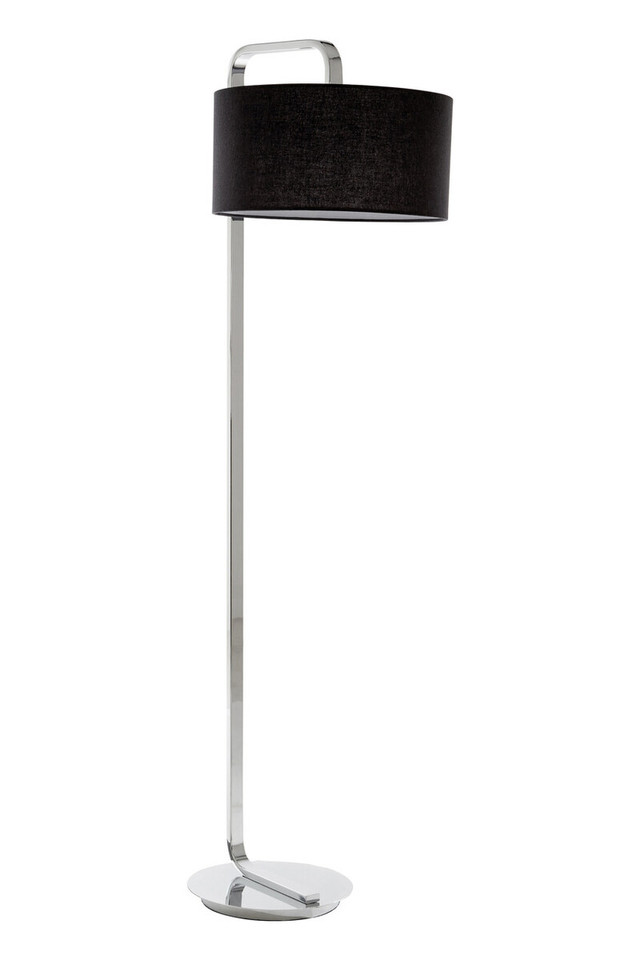 premier housewares Leyna Floor Lamp with Black Fabric Shade