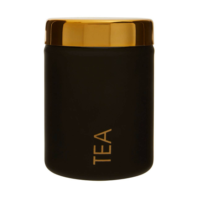 Premier Housewares Liberty Black Enamel Finish Tea Canister
