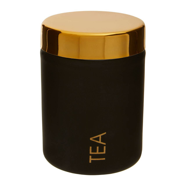 Premier Housewares Liberty Black Enamel Finish Tea Canister