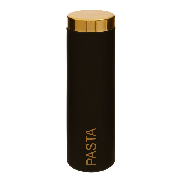 Premier Housewares Liberty Black Enamel Pasta Canister With Gold Lid