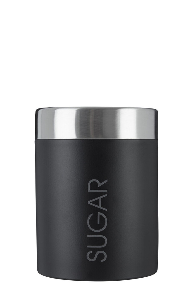 premier housewares Liberty Black Enamel Sugar Canister With Silver Lid
