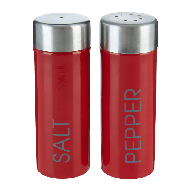 Premier Housewares Liberty Red Enamel Salt And Pepper Set