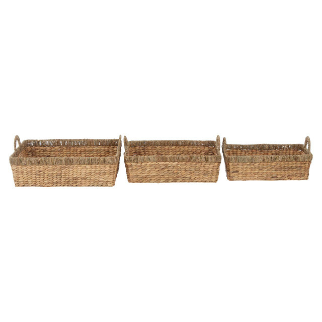 Premier Housewares Lidi Set Of 3 Seagrass Storage Baskets With Handles