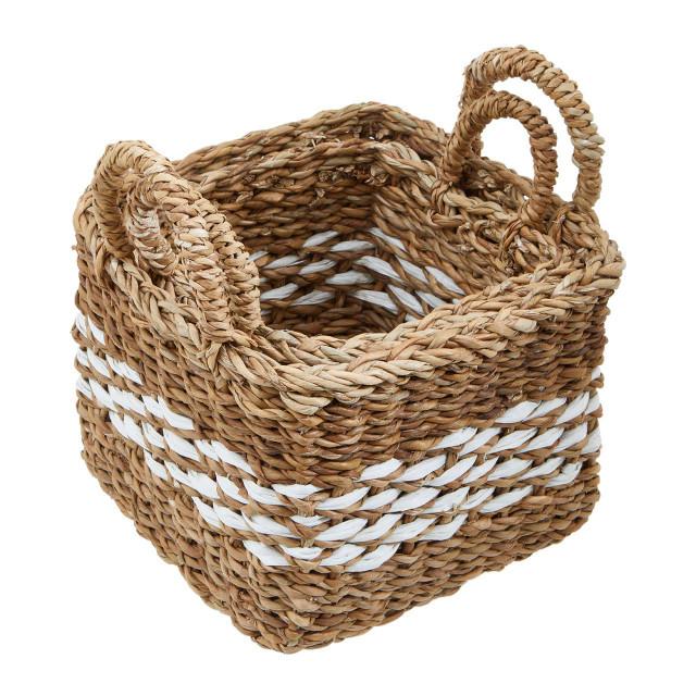 Premier Housewares Lidi Set Of Two Square Seagrass Baskets