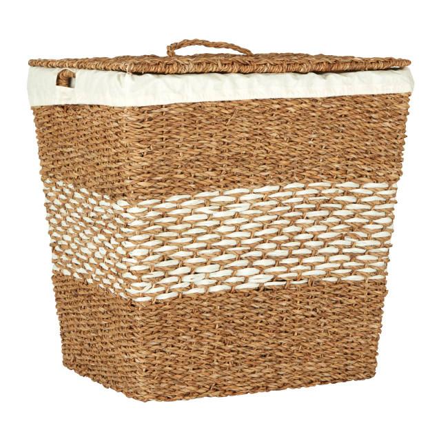 Premier Housewares Lidi Tapered Seagrass Basket With Lid