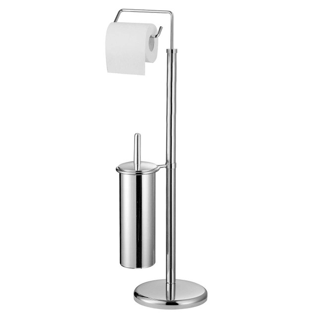 premier housewares Linnea Chrome Toilet Brush And Roll Holder