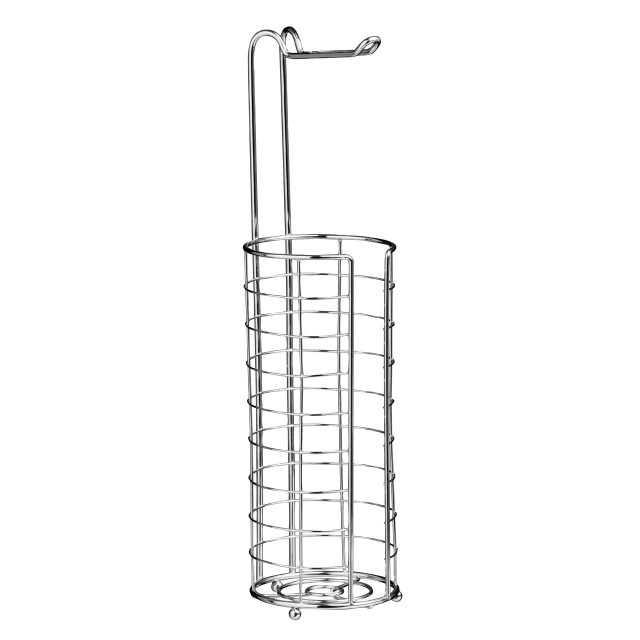 Premier Housewares Linnea Chrome Toilet Roll Holder And Storer