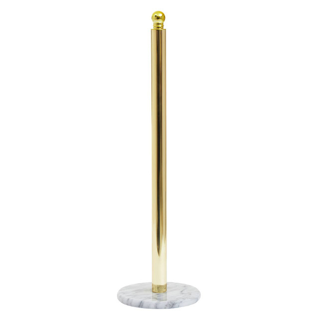 premier housewares Linnea Gold and White Marble Toilet Roll Holder