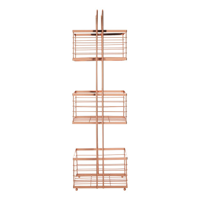 Premier Housewares Linnea Rose Gold Rectangular Storage Caddy