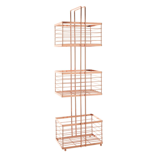 Premier Housewares Linnea Rose Gold Rectangular Storage Caddy