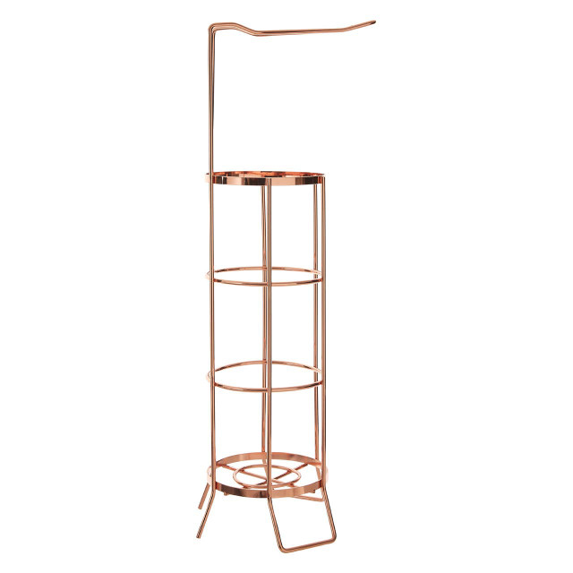 Premier Housewares Linnea Rose Gold Toilet Roll Holder