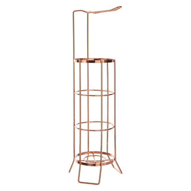 Premier Housewares Linnea Rose Gold Toilet Roll Holder