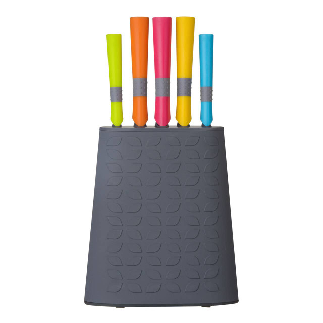 premier housewares Living Colour 5Pc Knife Set With Rubber Handle