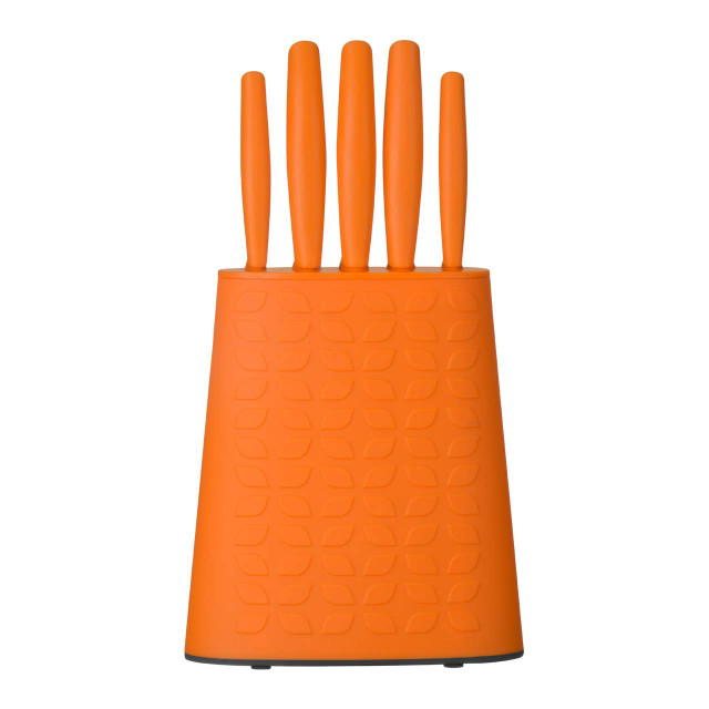 premier housewares Living Colour 5Pc Orange Knife Block Set