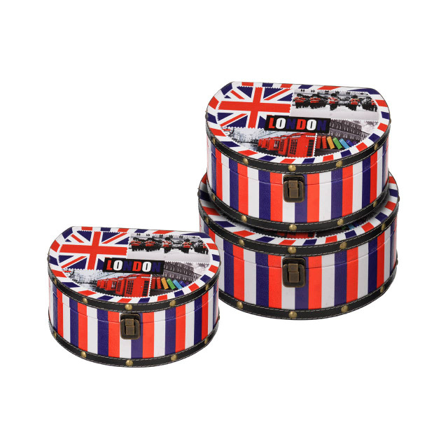 premier housewares Living London Collection Round Storage Cases Set of 3