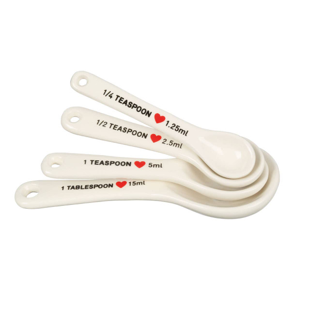 Premier Housewares Lola Set Of 4 Heart Design Measuring Spoons