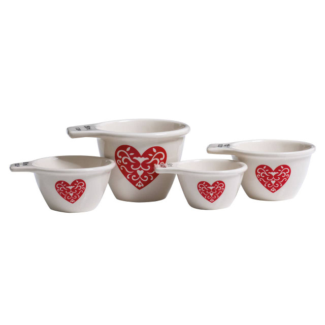 Premier Housewares Lola Set Of 4 Heart Measuring Cups