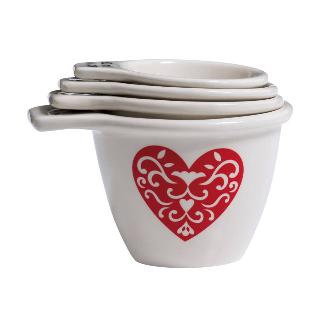 Premier Housewares Lola Set Of 4 Heart Measuring Cups