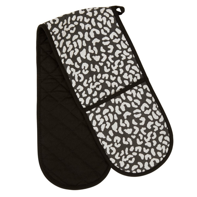 Premier Housewares London Leo Black And White Double Oven Glove