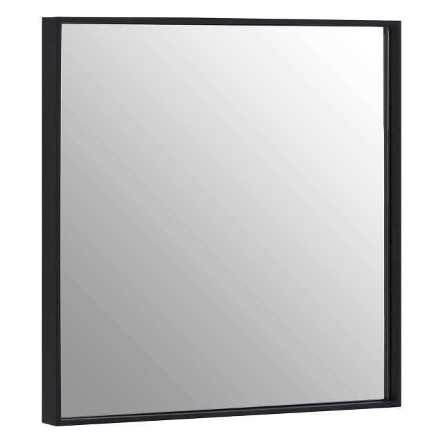 Premier Housewares Loretta Matt Black Large Square Wall Mirror