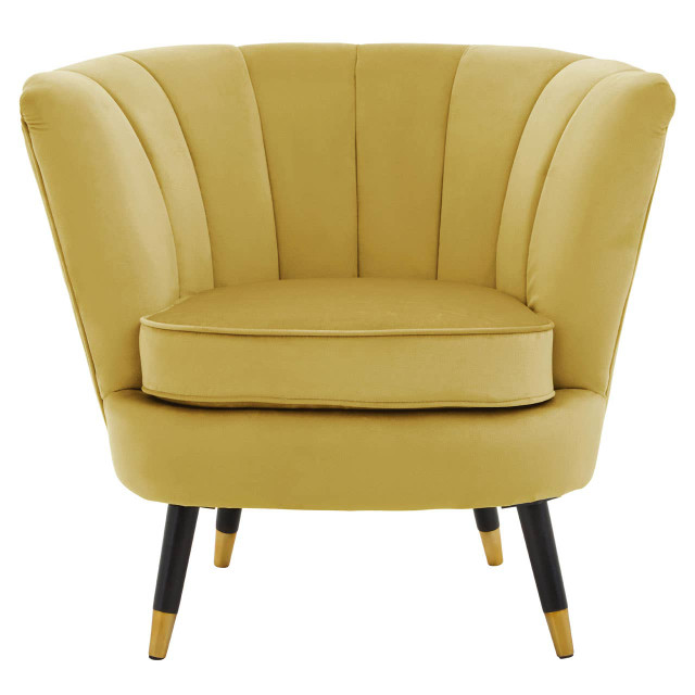 premier housewares Loretta Pistachio Velvet Shell Accent Chair