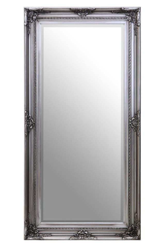 Premier Housewares Lori Silver Wooden Frame Wall Mirror